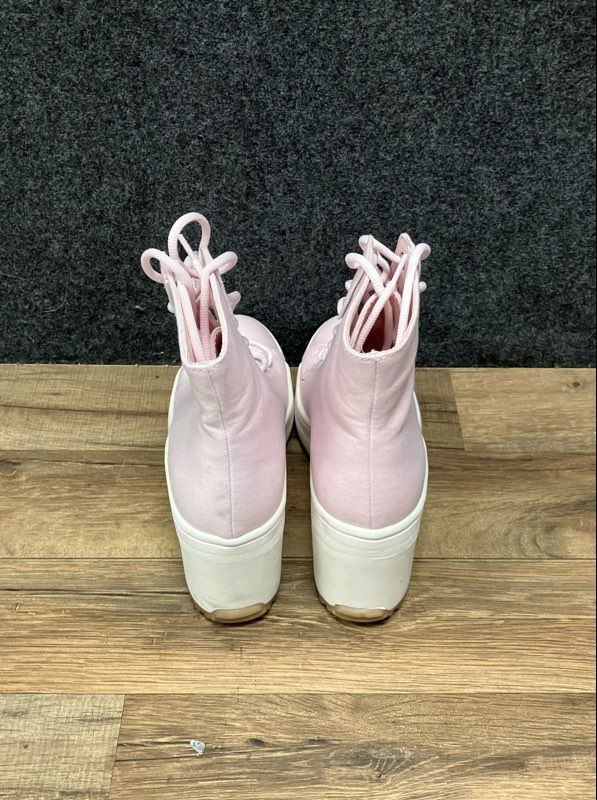 MIA Brittnee Pink Textile Platform Lace Up Ankle Boots Women's Size 8