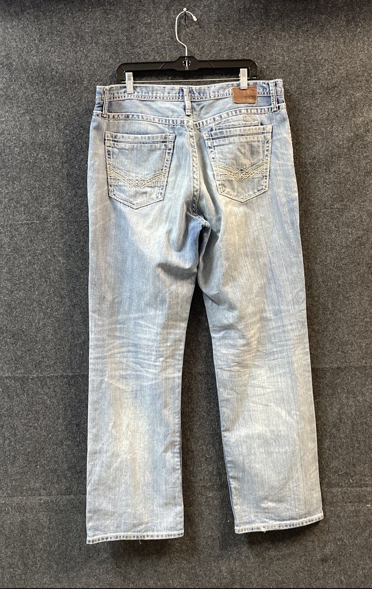 BKE Men's Seth Light Wash Straight Leg Cotton Denim Jeans Size 36L