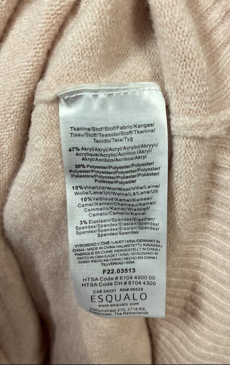 Esqualo Women's Rose Jumper Sweater Dress Mock Neck Ribbed NWT Sz XS