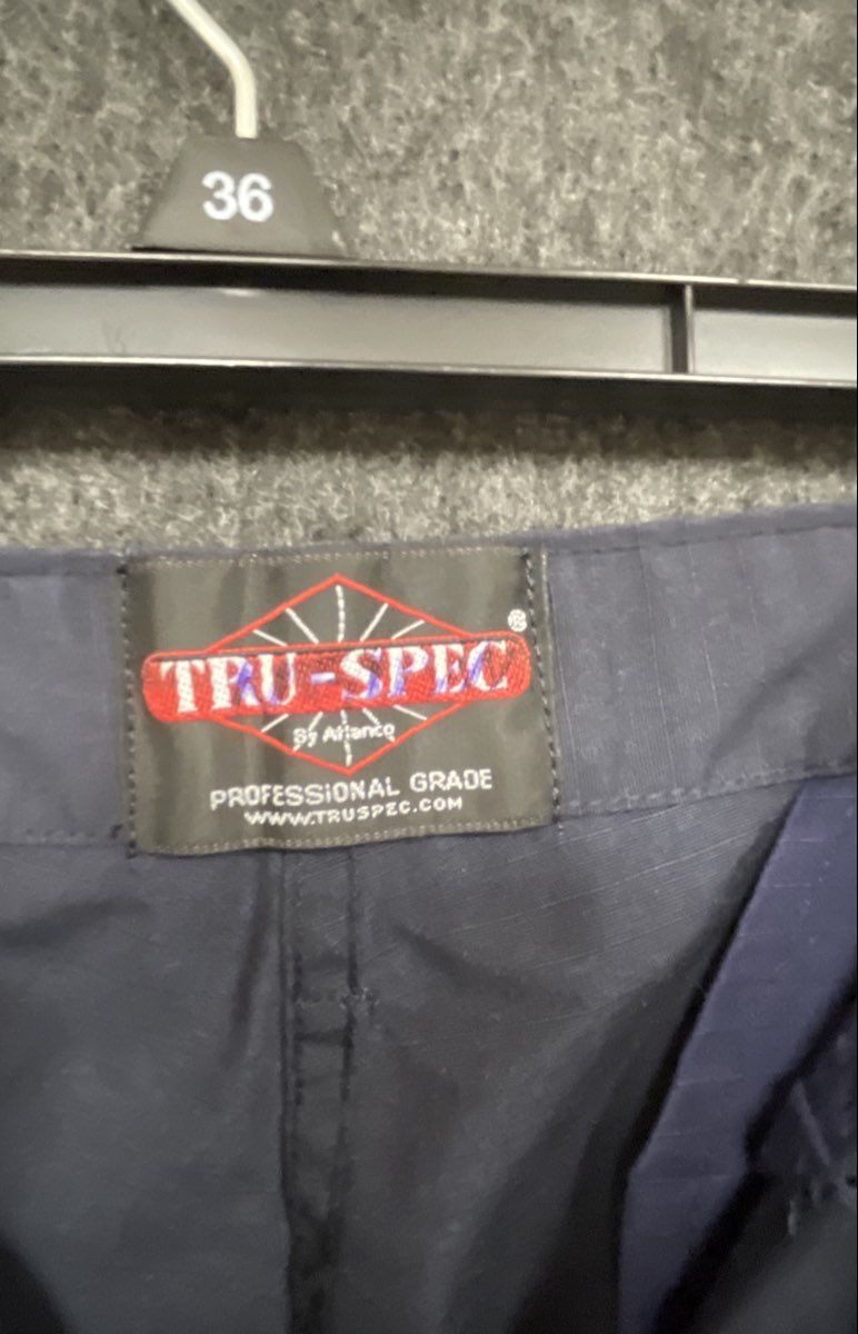 Tru-Spec Men's Black Tactical Cargo BDU Ripstop Pants Sz Medium Long