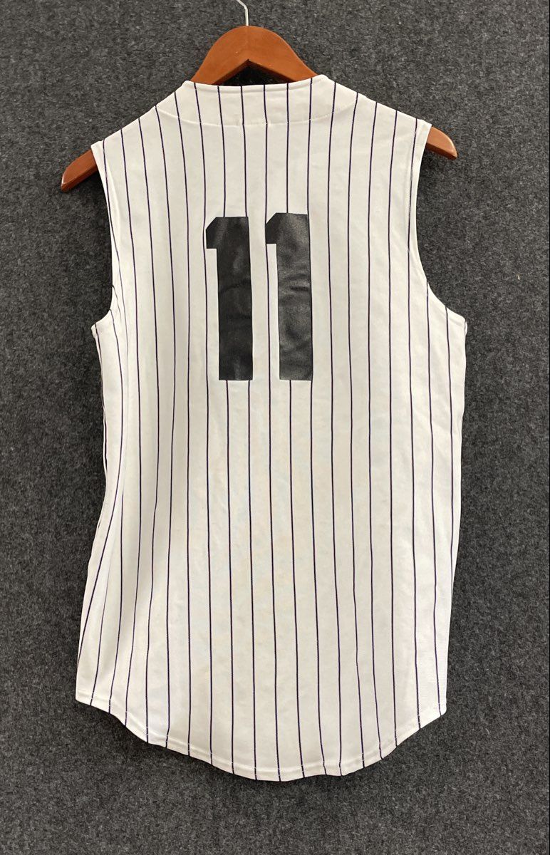 Vintage 90s Men's Porter Panthers Baseball Jersey Sleeveless Pinstripe Sz L