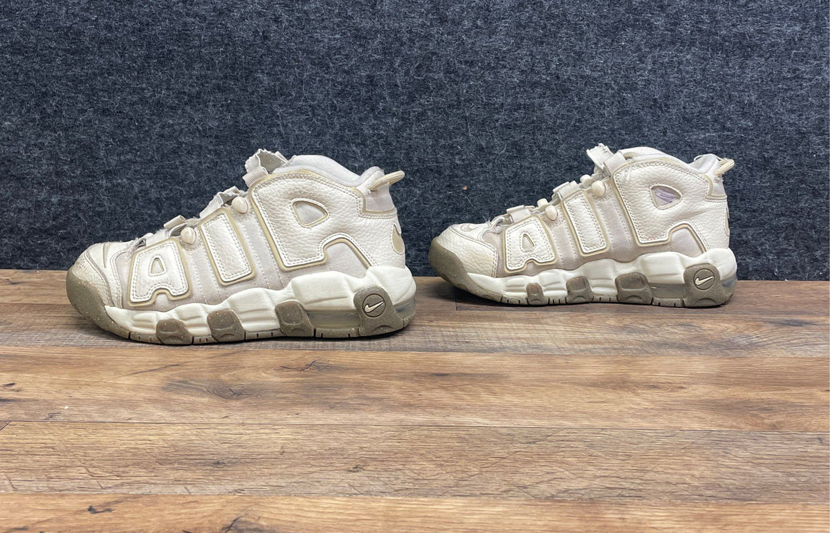 Nike Air More Uptempo Coconut Milk Sanddrift Team Gold Youth Size 4.5Y
