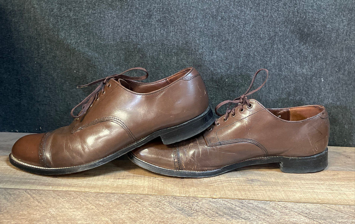 Stacy Adams Madison Brown Leather Cap Toe Oxfords Men's Size 9.5 E
