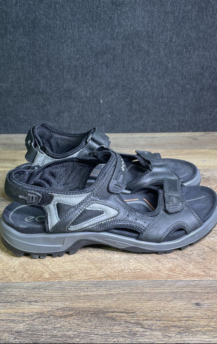 ECCO Yucatan Offroad Black Grey Outdoor Hiking Sandals Men's Size 47 US 13