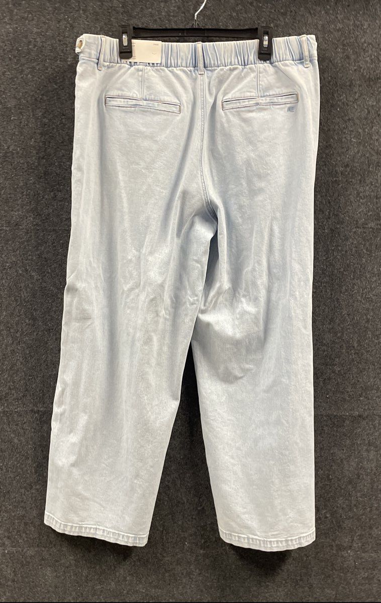 American Eagle Women's Strigid Wide Leg Trouser Light Blue Pleated NWT Sz 16