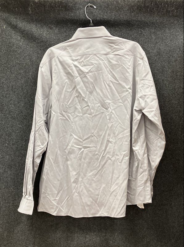Michael Kors Men's Gray Slim Fit Comfort Stretch Dress Shirt 18 34/35 2XL