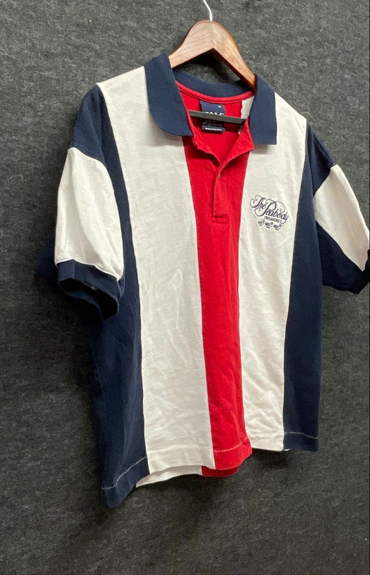 Vintage 90s J&M Sportswear Men's Peabody Orlando Polo Red White Blue Size M