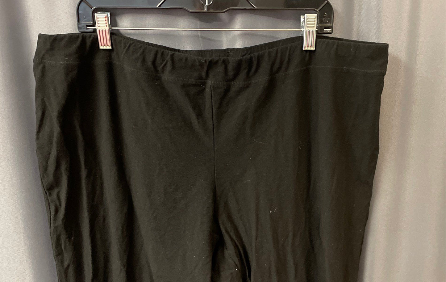 Eileen Fisher Women's Black Viscose Blend Stretch Jersey Leggings Sz XXL