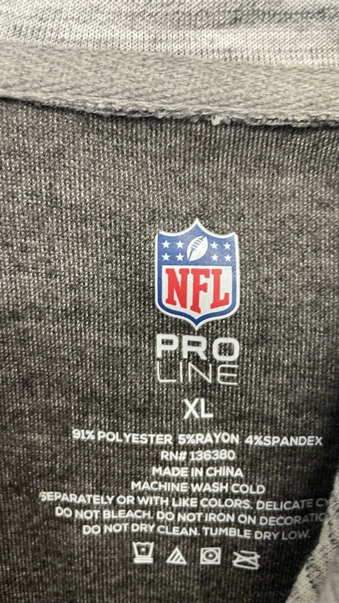 NFL Pro Line Men's New England Patriots Gray Space Dye Full Zip Hoodie XL
