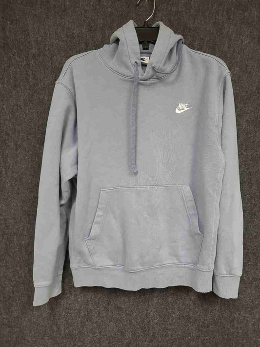 Nike Women's Sportswear Club Fleece Hoodie Gray Embroidered Logo Sz S