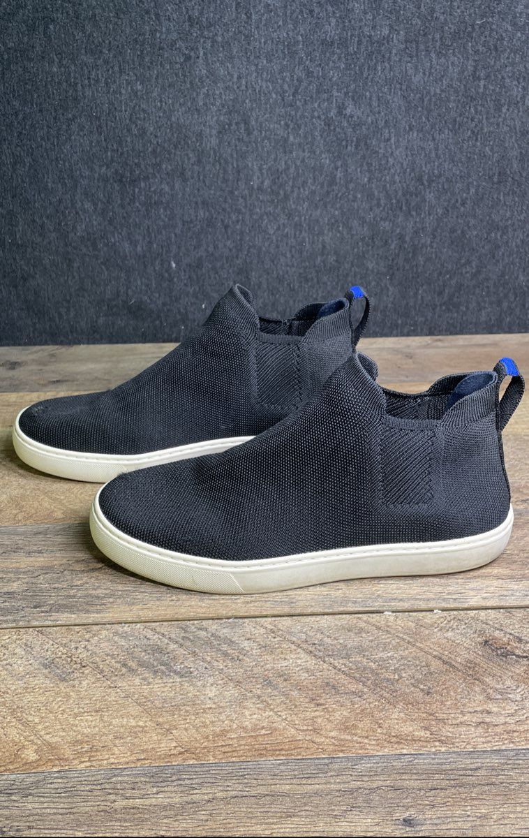 Rothy's The Chelsea Black Knit Slip On Ankle Boots Women's Size 9