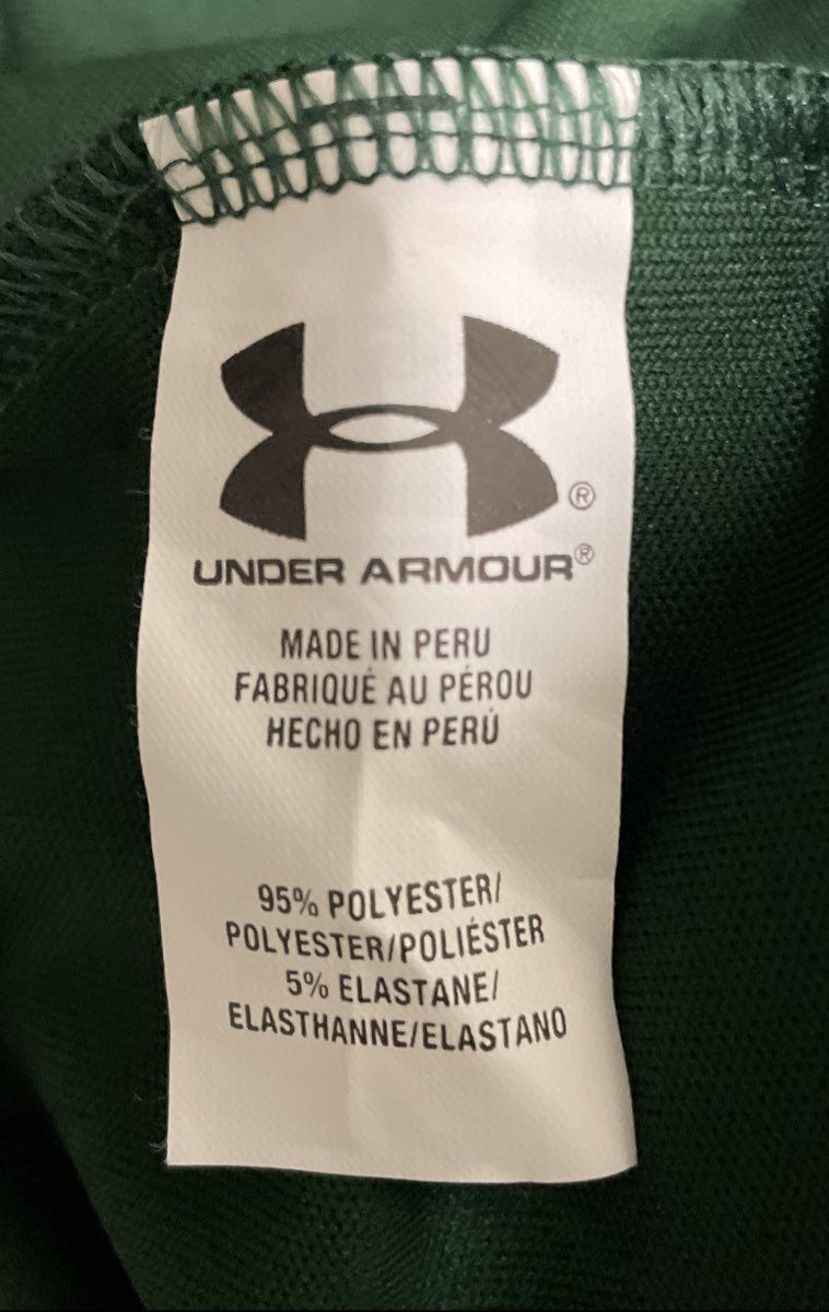 Under Armour Men's Tech Polo Forest Green Loose Fit HeatGear Short Sleeve Sz M