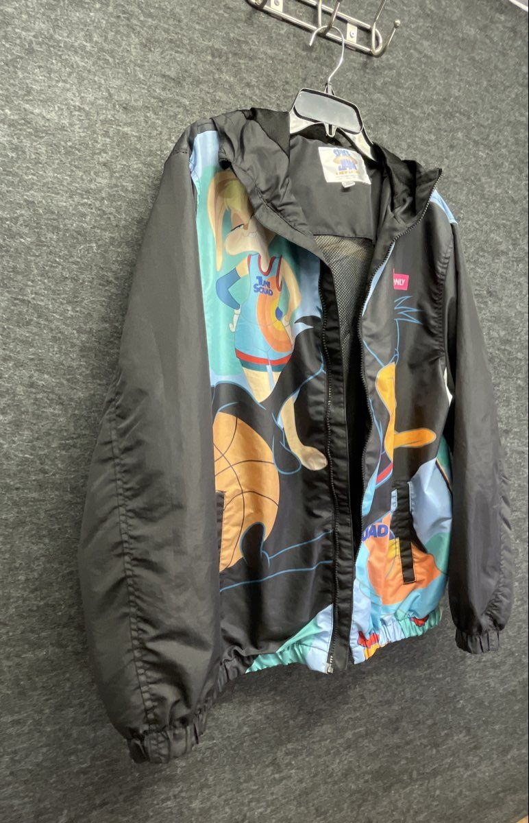 Members Only Space Jam A New Legacy Tune Squad Hooded Windbreaker Jacket Sz 2XL
