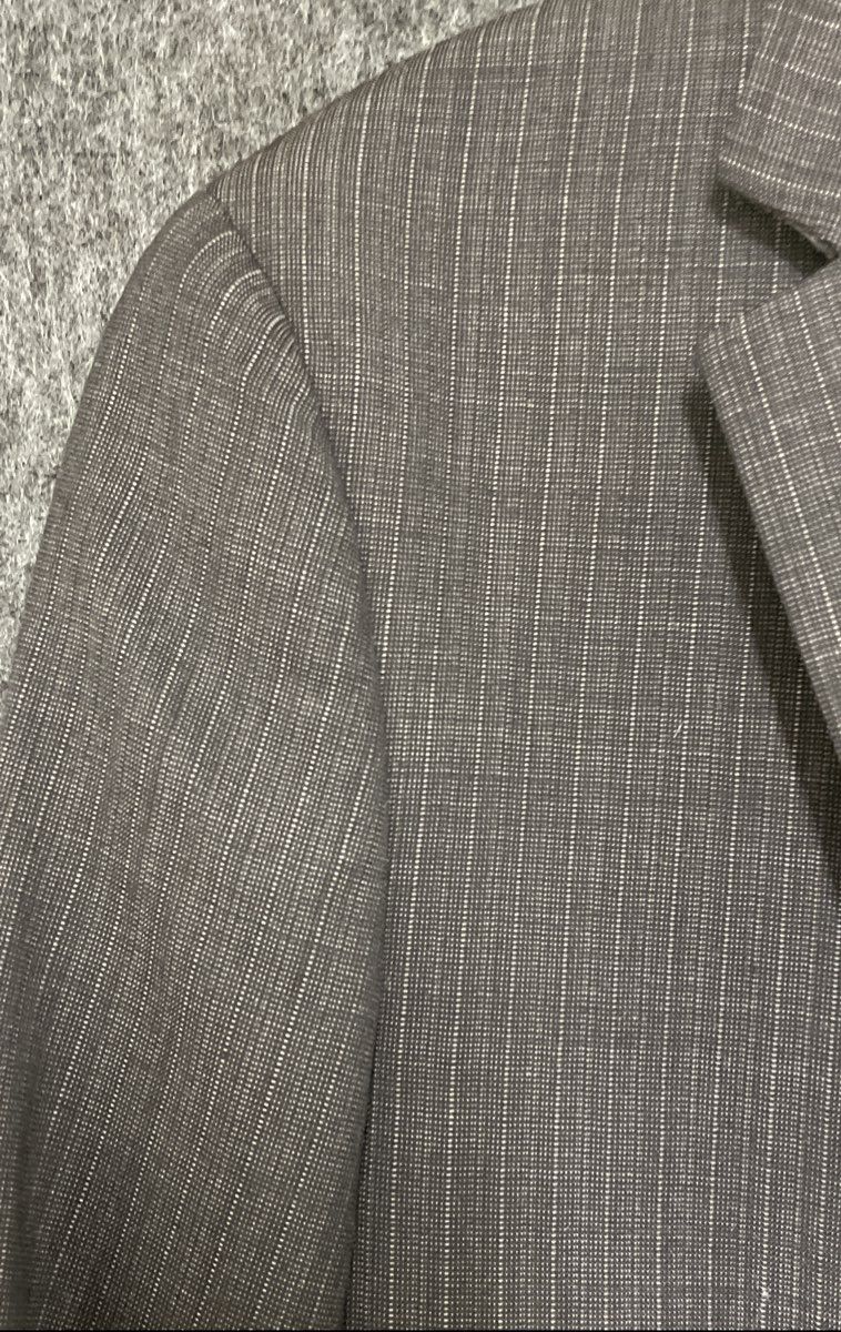Pronto Moda Snello Men's Charcoal Pinstripe Super 140s Merino Wool Blazer Sz 36R