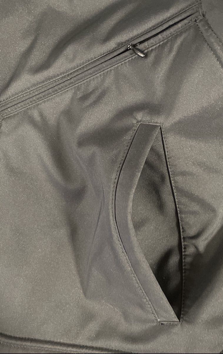Banana Republic Men's Black Tech Stretch Full Zip Jacket Packable Hood Sz M