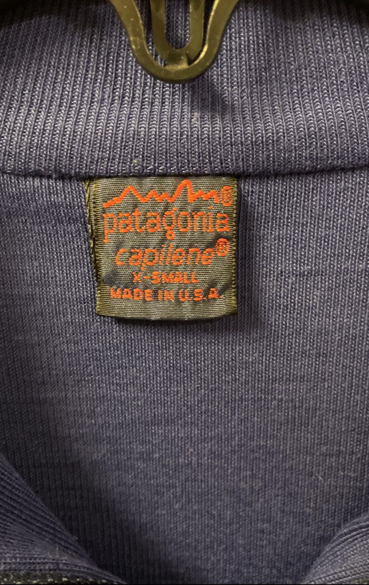 Patagonia Women's 1/4 Zip Base Layer Top Blue Vintage 90s Capilene USA Sz XS