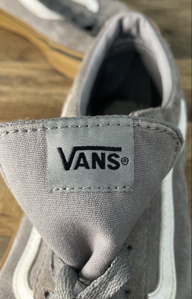 Vans Old Skool Grey Gum Suede Canvas Low Top Skate Shoes Size US Youth 7