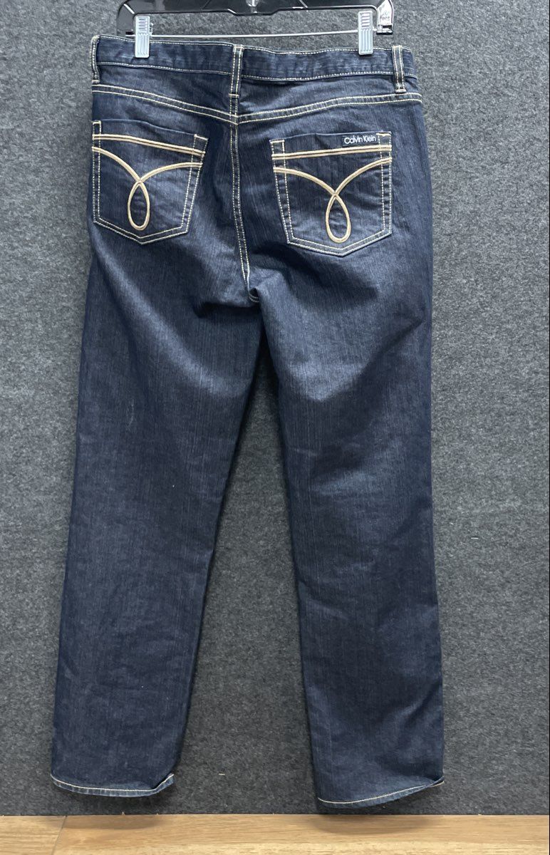 Calvin Klein Jeans Women's Dark Wash Straight Leg Denim Jeans Sz 31/12