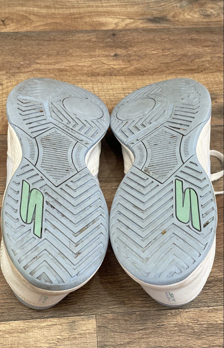 Skechers Relaxed Fit SKX Pickleball White Blue Lavender Tie Dye Size 10.5