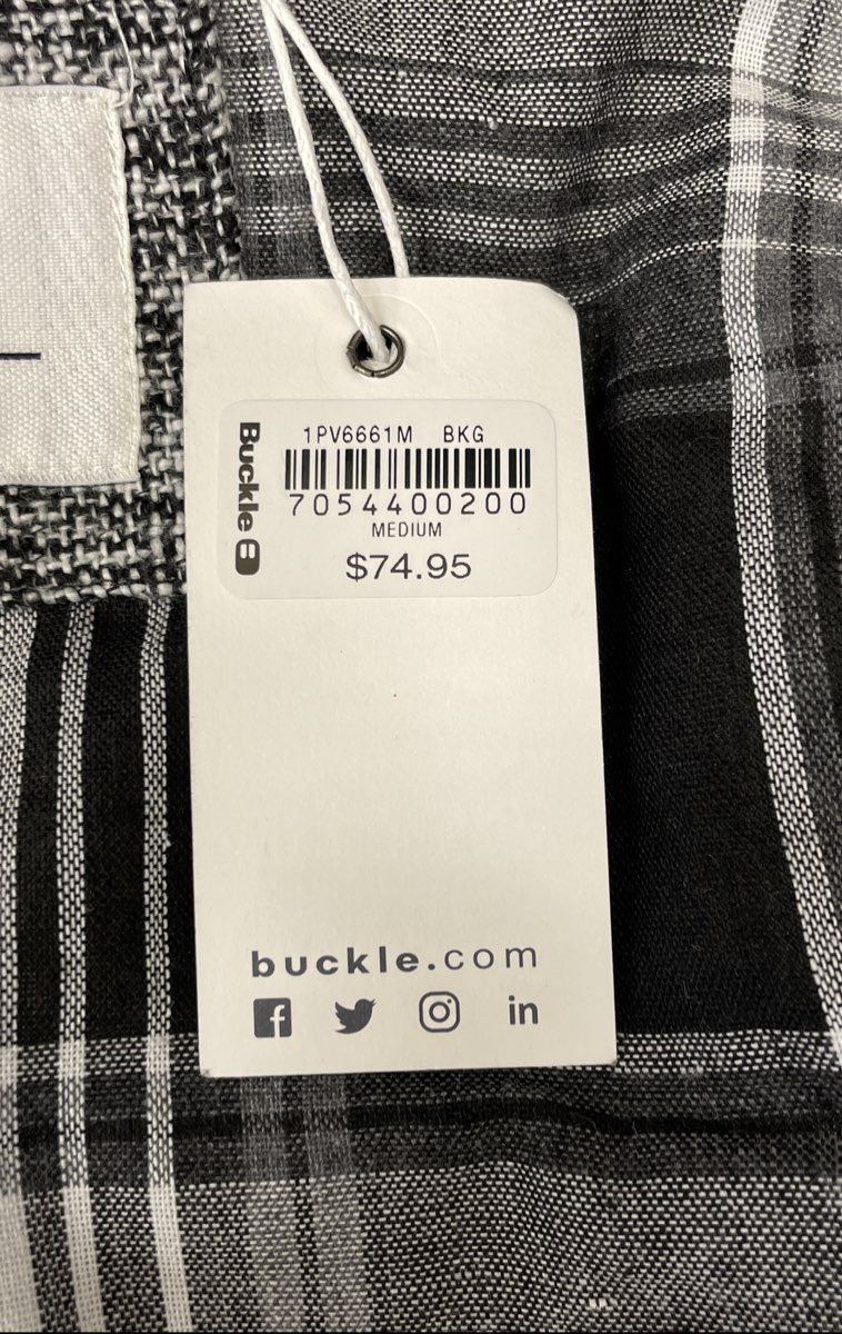 BKE Men's Gray Quilted Tweed Puffer Vest Full Zip Hooded Plaid Lined NWT Sz M