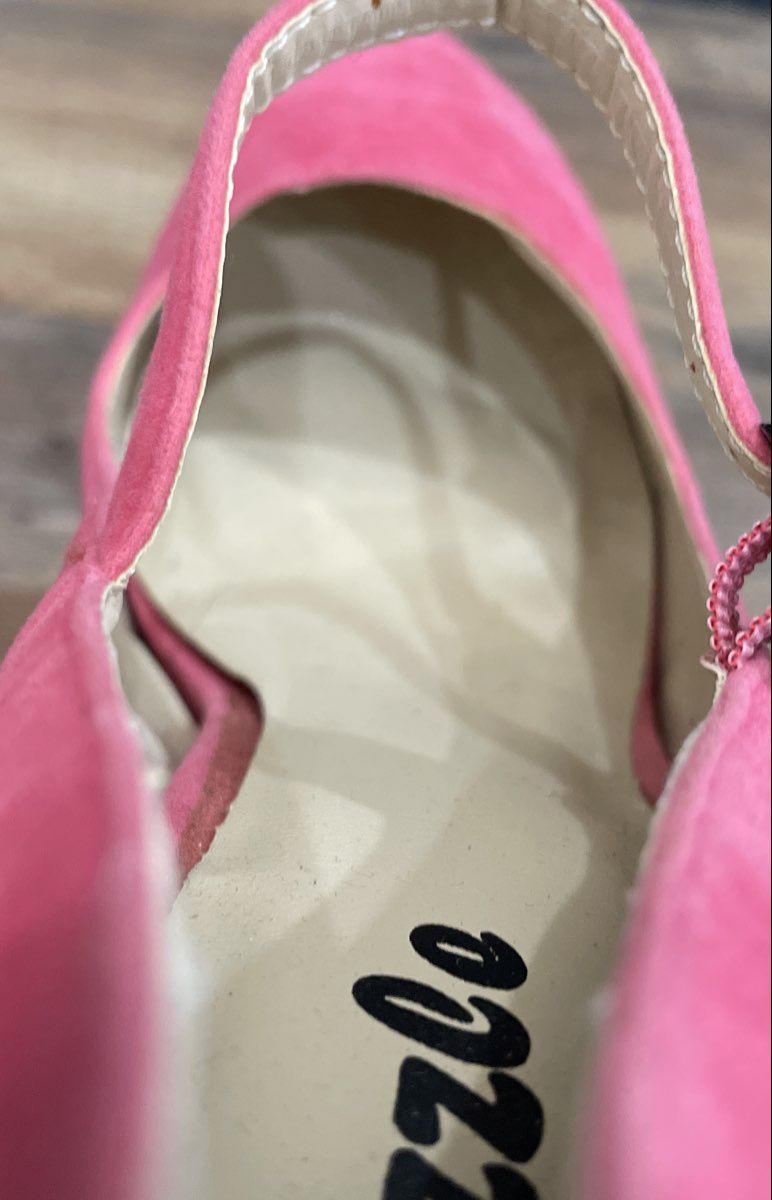 Pazzle Hot Pink Faux Suede Platform Mary Jane High Heel Pumps Women's Size 8