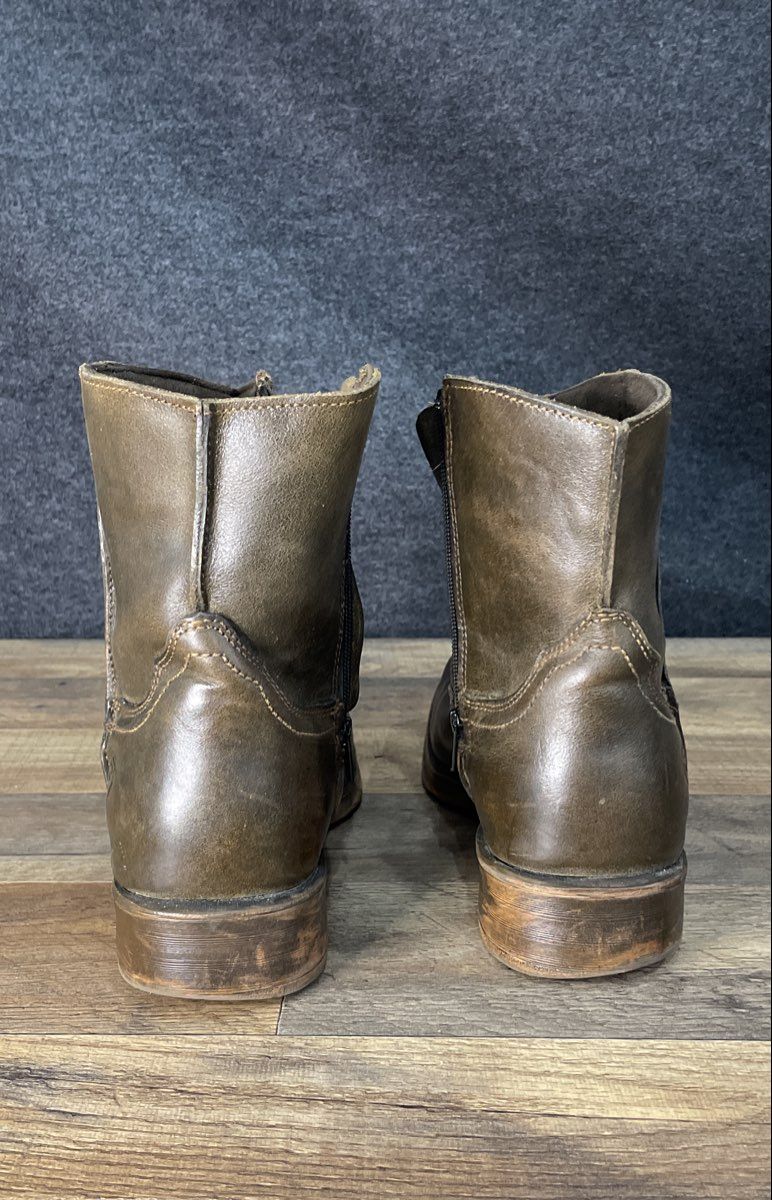 Sureway Antiquity 708 Brown Leather EH Side Zip Work Boots Men's Size 10