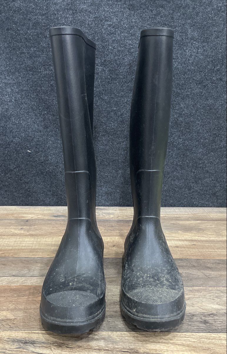 Unbranded Brown Waterproof Rubber Tall Rain Boots Size 7 Made in USA