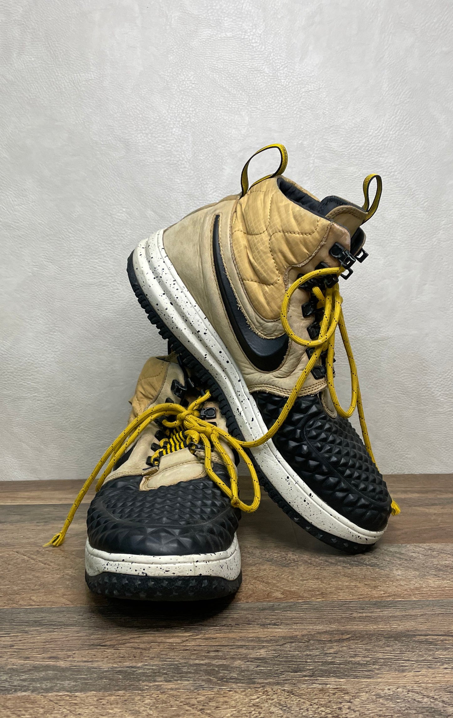 Nike Lunar Force 1 Duckboot '17 Metallic Gold Tan Black High Top Size 10