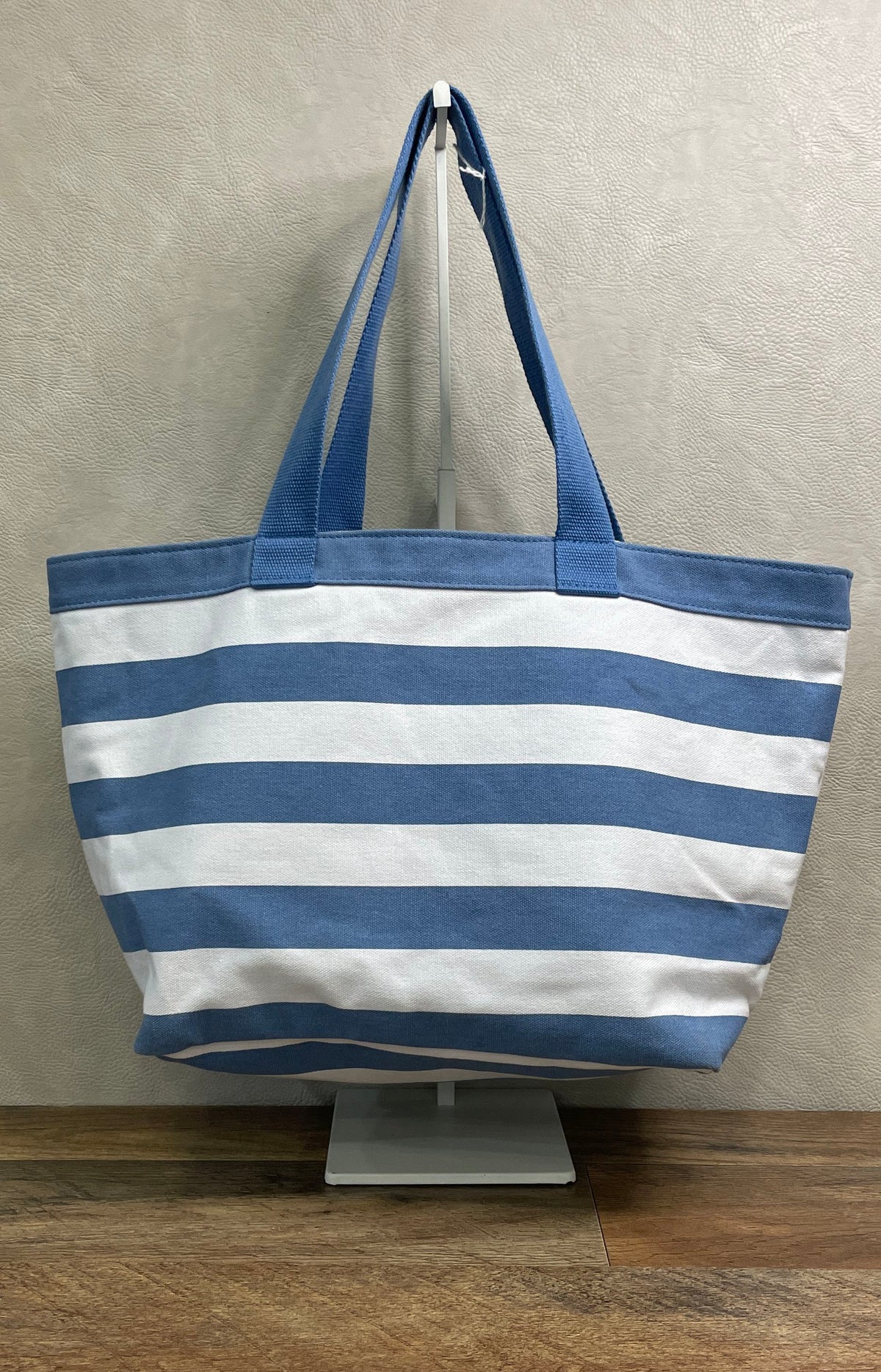 Dolce & Gabbana Blue White Striped Canvas Light Blue Fragrance GWP Tote Bag