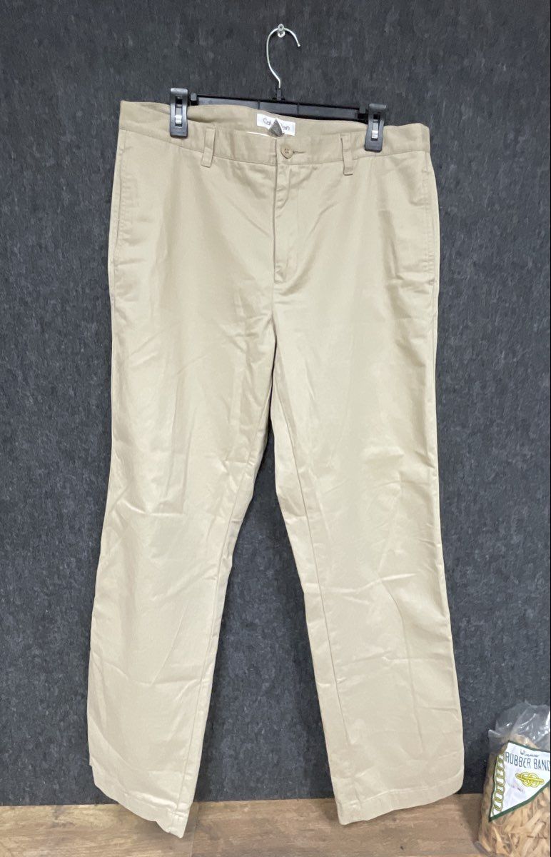 Calvin Klein Men's Tan Khaki Chino Pants 100% Cotton Straight Leg Sz 34x30
