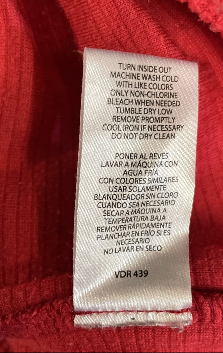 Eddie Bauer Women's Red Waffle Knit Pajama Shirt Plaid Deer Patch Sz S