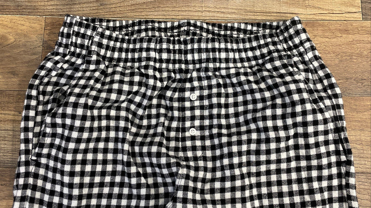 Gap Men's Black White Checkered Gingham Cotton Pajama Lounge Pants NWT Sz XS