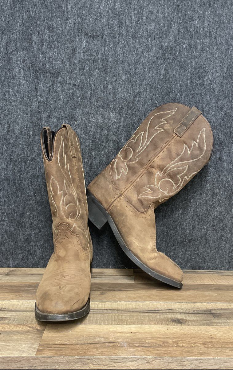 Masterson Boot Co. RB876 Brown Leather Western Cowboy Boots Men's Size 11.5 D