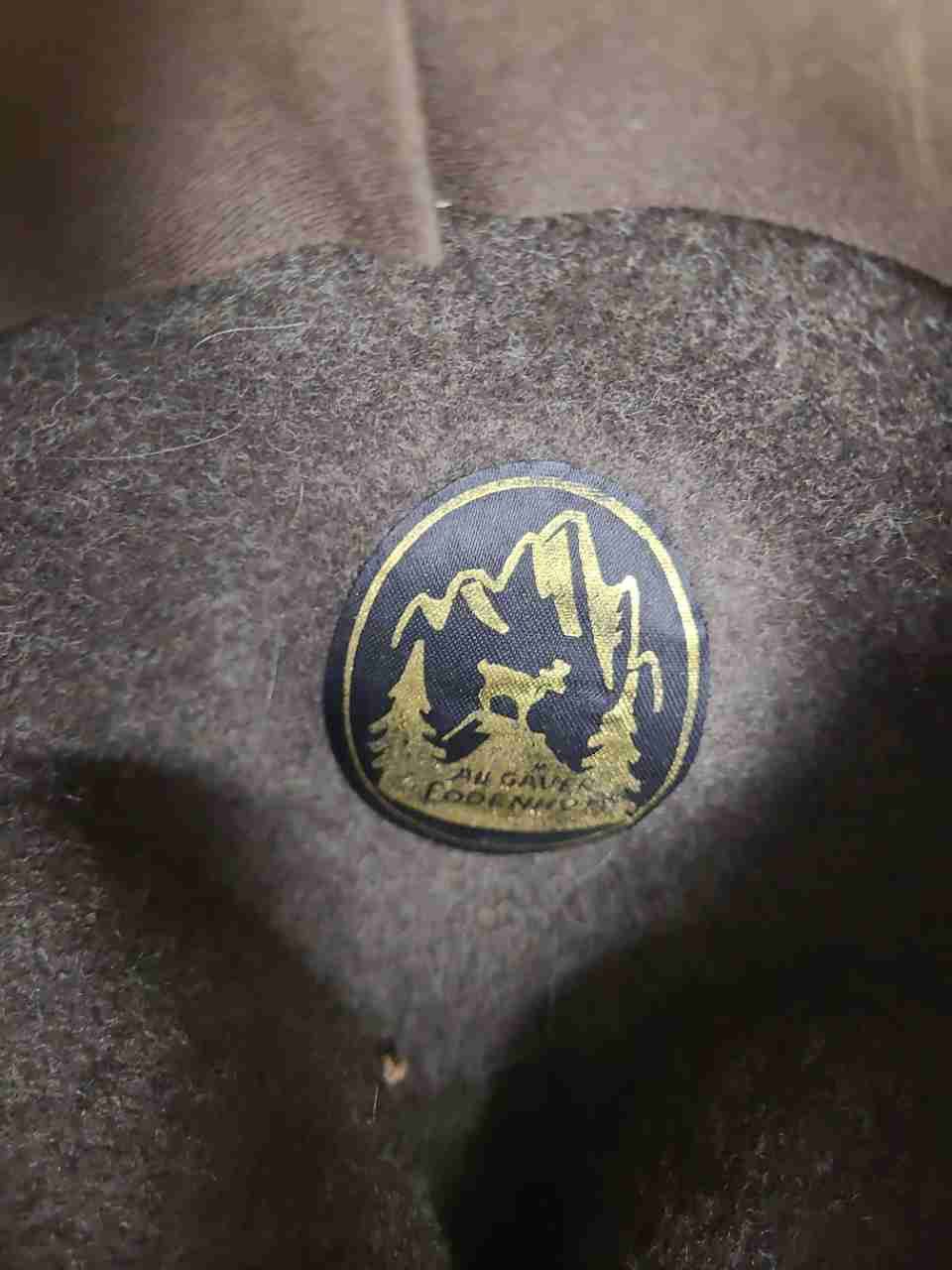 Vintage Allgauer Lodenhut Alpine Tyrolean Wool Felt Hat Feather Rope Band