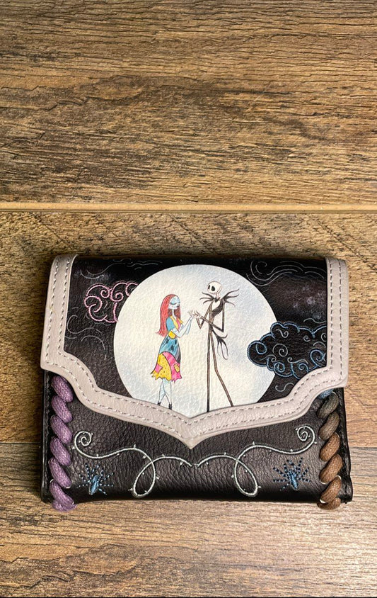 NWT Disney Our Universe Nightmare Before Christmas Jack Sally Trifold Wallet
