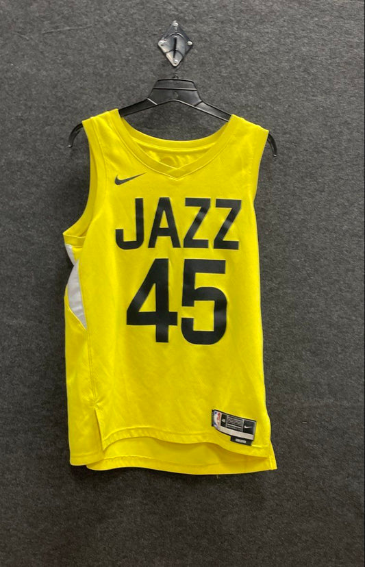 Nike Men's Utah Jazz Donovan Mitchell #45 NBA Icon Edition Yellow Jersey Sz 48