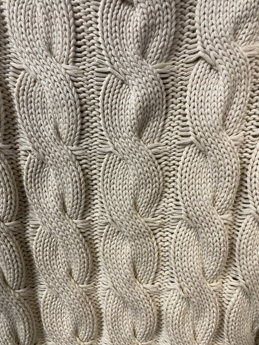 Lucky Brand Women's Cream Cable-Knit Cotton Pullover Sweater XXL NWT