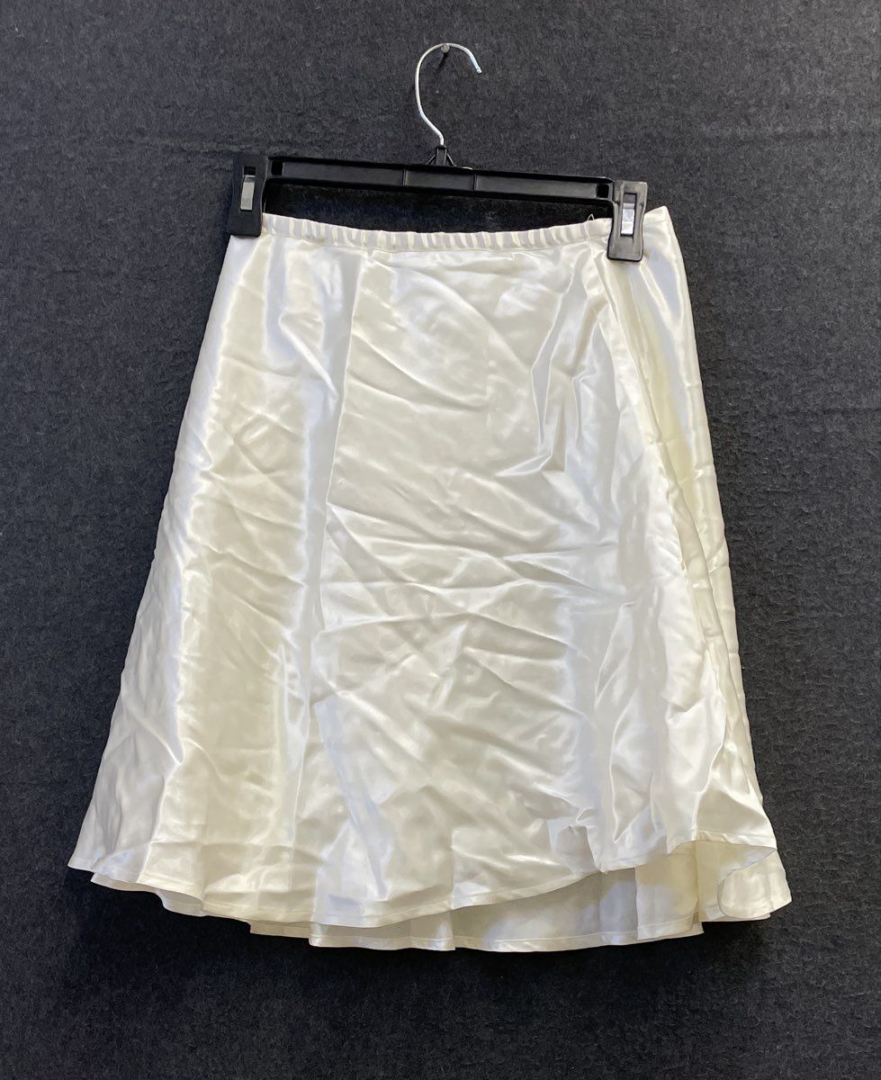 Melissa Lawrence Women's Skirts Lot 2 Black Cream Vintage 90s Satin A-Line Sz 6