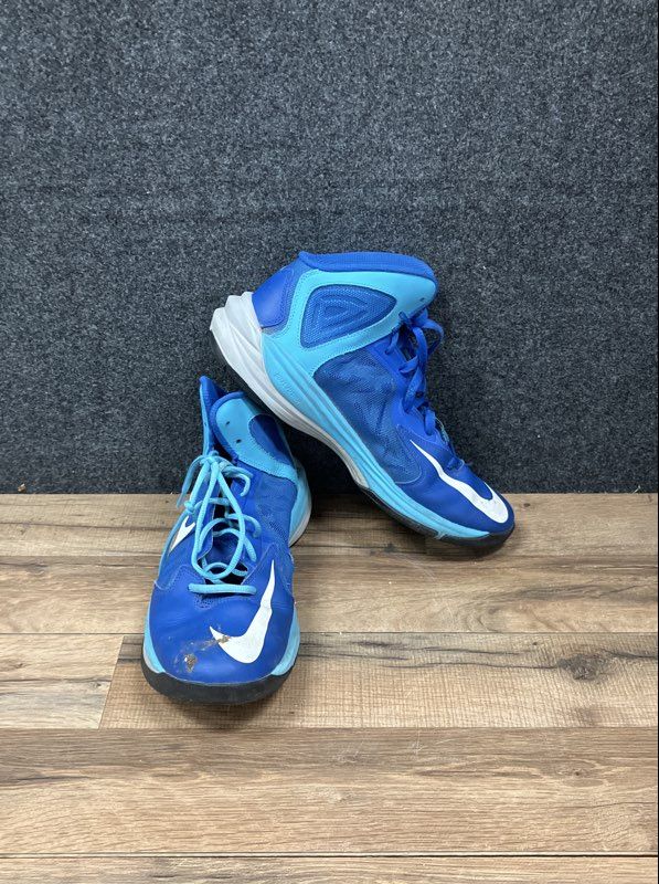 Nike Prime Hype DF Blue Cyan White Basketball Sneakers Men's Size 12