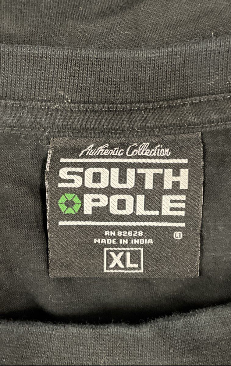 Vintage Southpole Embroidered NYC Graphic T-Shirt Y2K Hip Hop Black Sz XL