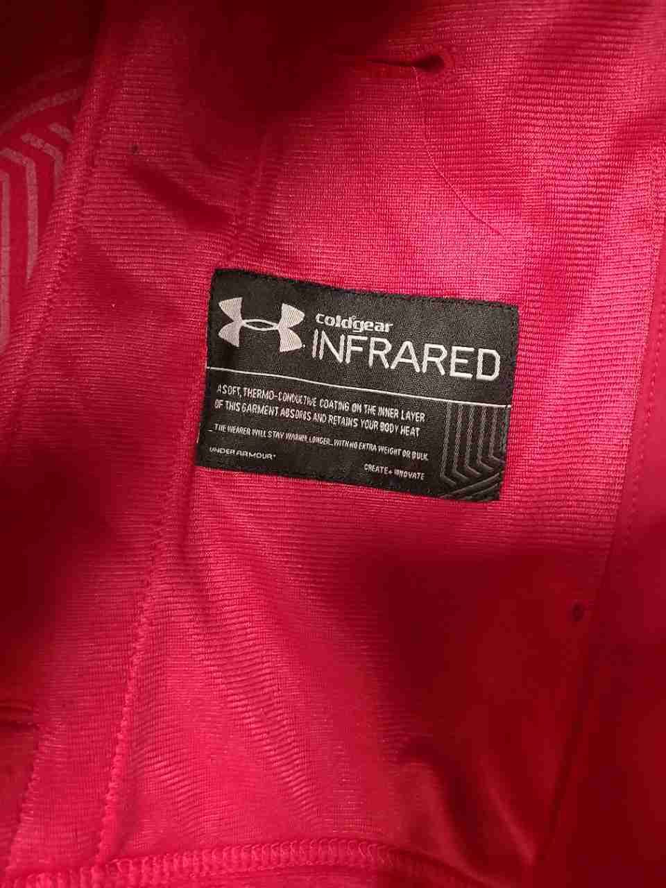 Under Armour Women's Pink ColdGear Infrared Fitted Full Zip Jacket Size L