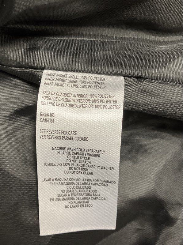 Calvin Klein Women's Black Quilted Puffer Jacket Full Zip Insulated Size L