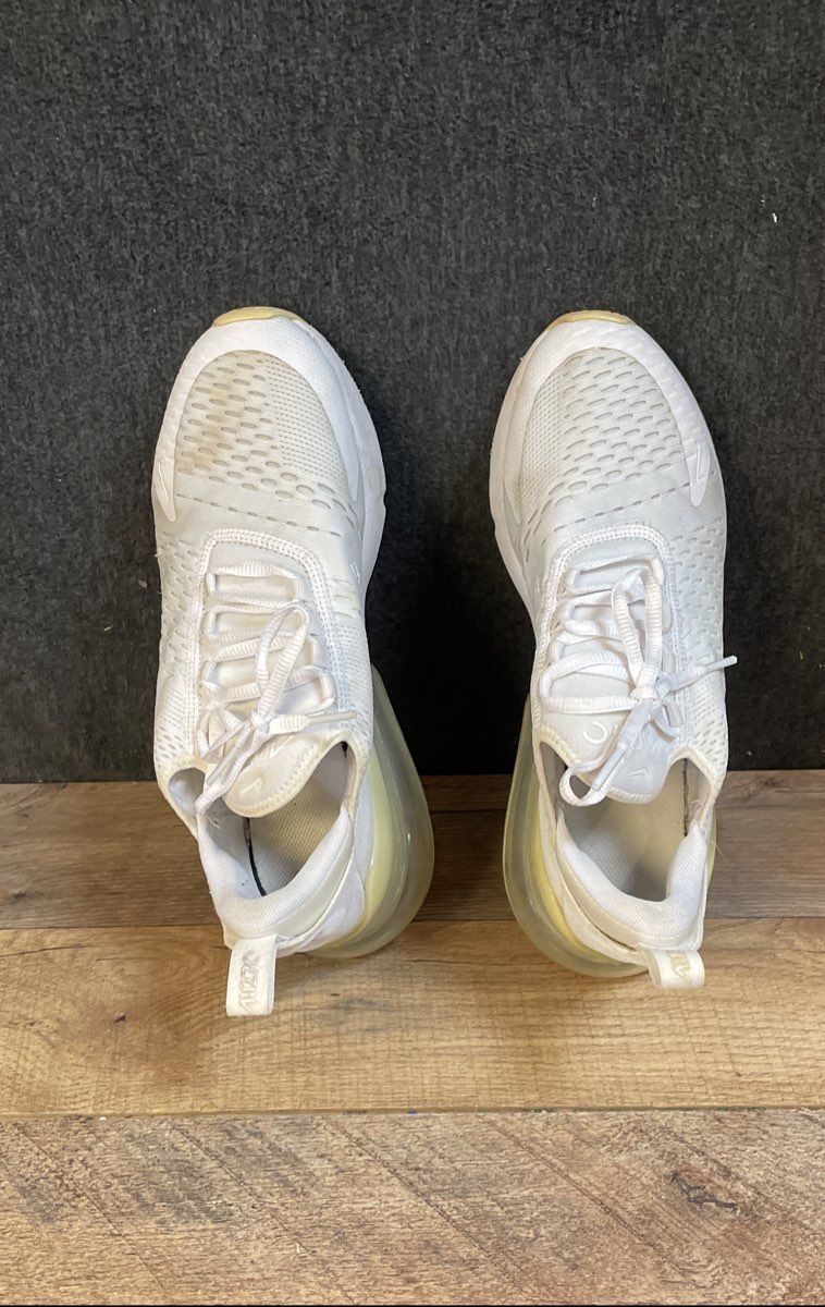 Nike Air Max 270 Triple White GS Youth Lifestyle Sneakers Size 7Y