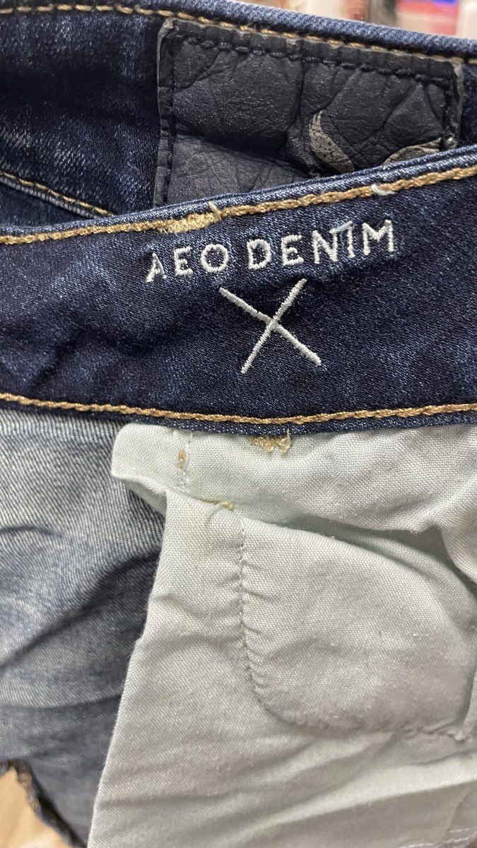 American Eagle Women's Superlow Jegging Jeans Blue Super Stretch Denim Size 2