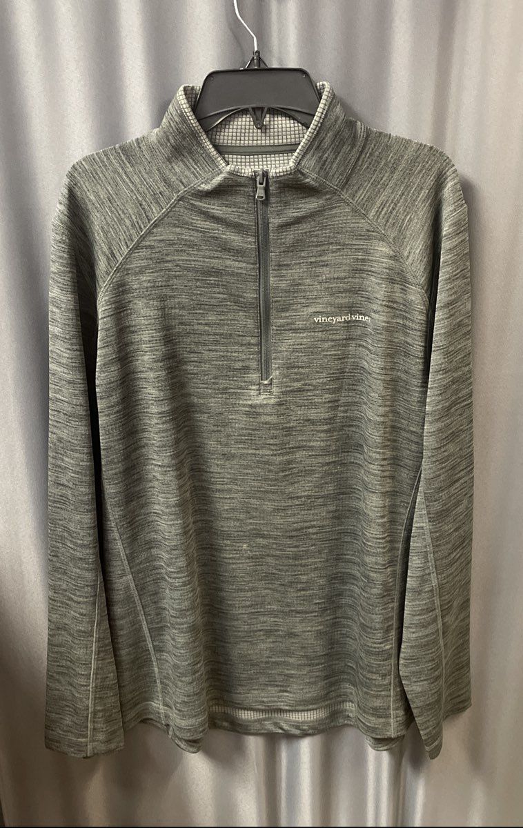Vineyard Vines Men's Gray Heather Performance 1/4 Zip Pullover Sz XL