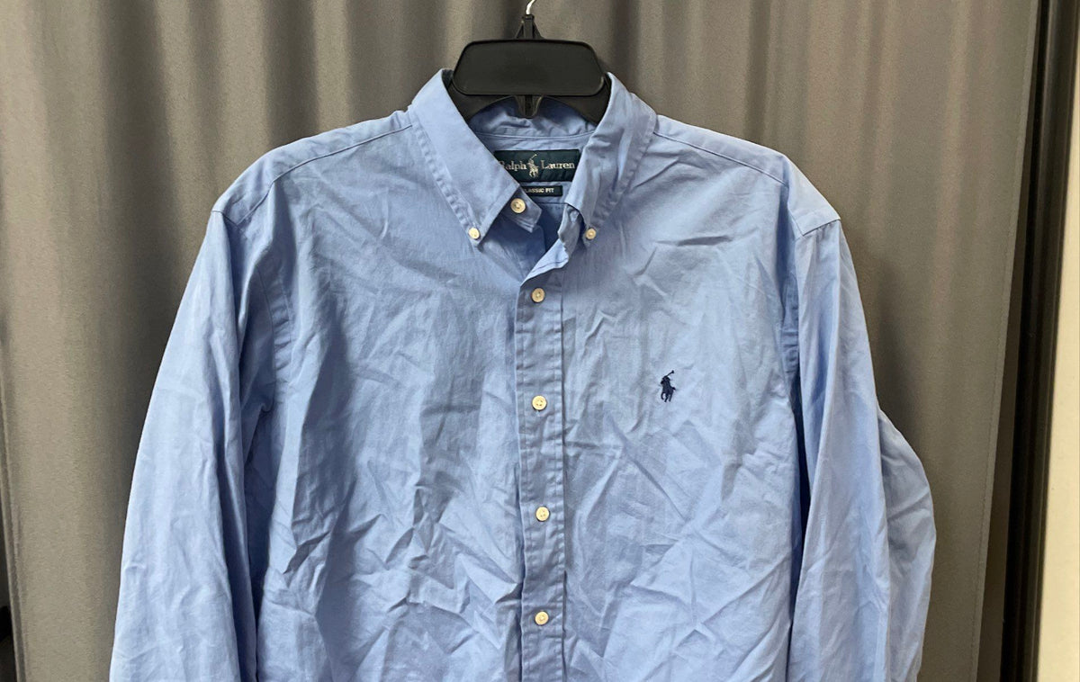 Polo Ralph Lauren Men's Blue Classic Fit Oxford Button Down Shirt Sz M