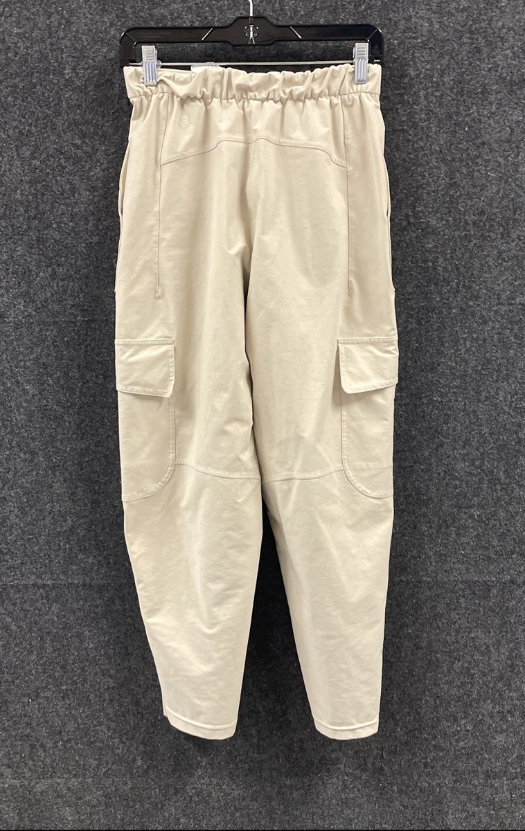 Lululemon Women's Cream Utilitech High-Rise Cargo Pants Tapered Leg Sz 25