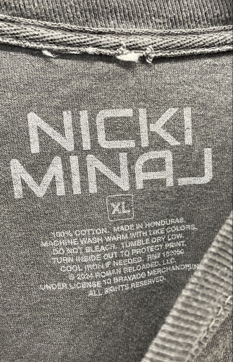 Nicki Minaj Pink Friday 2 Gag City World Tour T-Shirt Bravado Sz XL