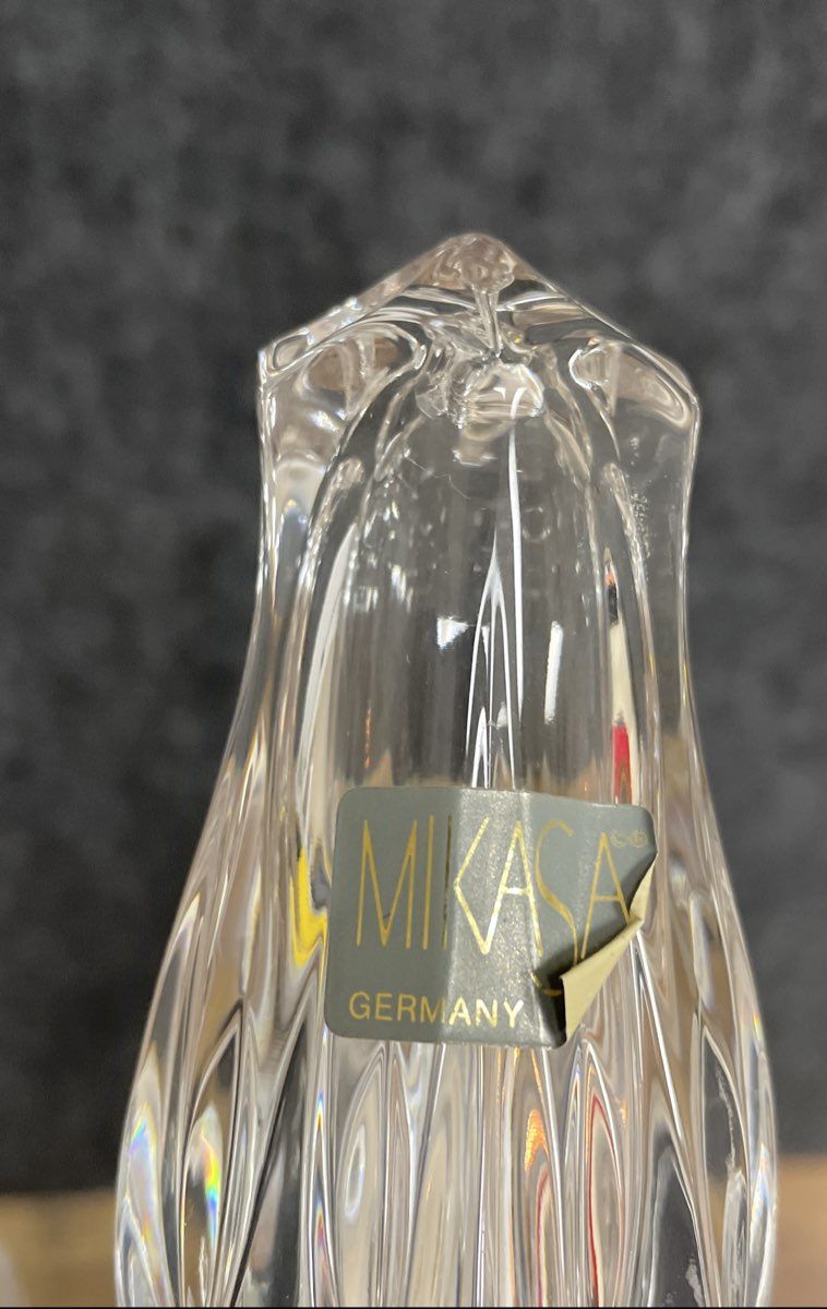 Crystal Glassware 4 Piece Lot Gorham Sugar Creamer Mikasa Vase Bowl Vintage