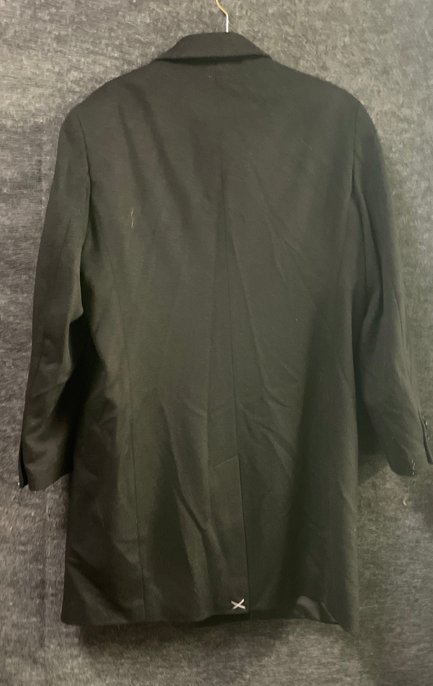 Joseph Abboud Men's Black Single Breasted Overcoat Car Coat Jacket Sz 38 Short